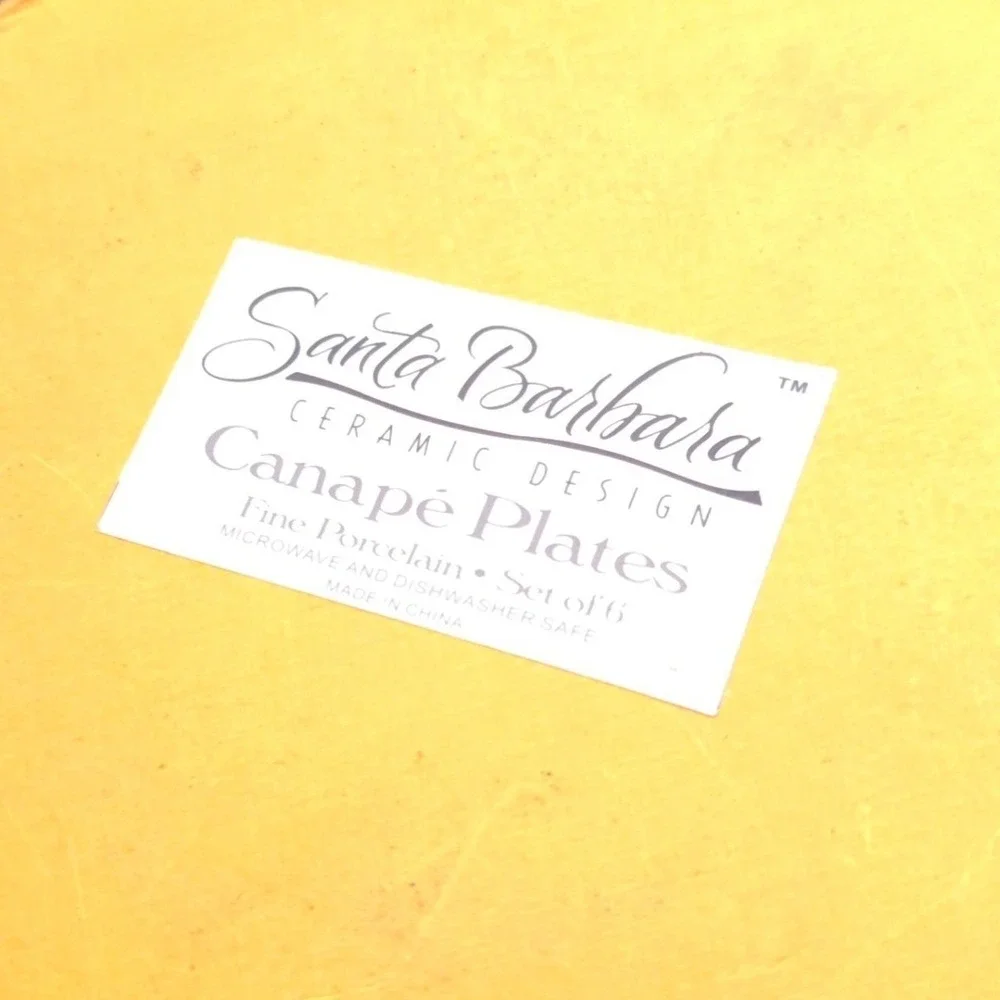 Autumn Leaf Plates Pamela Gladding Canape Plates‎ Santa Barbara Design Set of 6